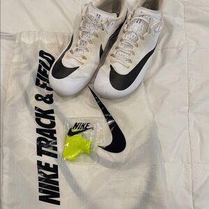 Nike White and Black Track Shoes